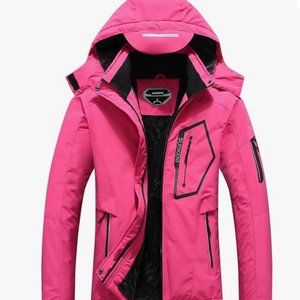 Amazon Waterproof Warm Winter Snow Coat Hooded Raincoat Ski Jacket - Size Medium